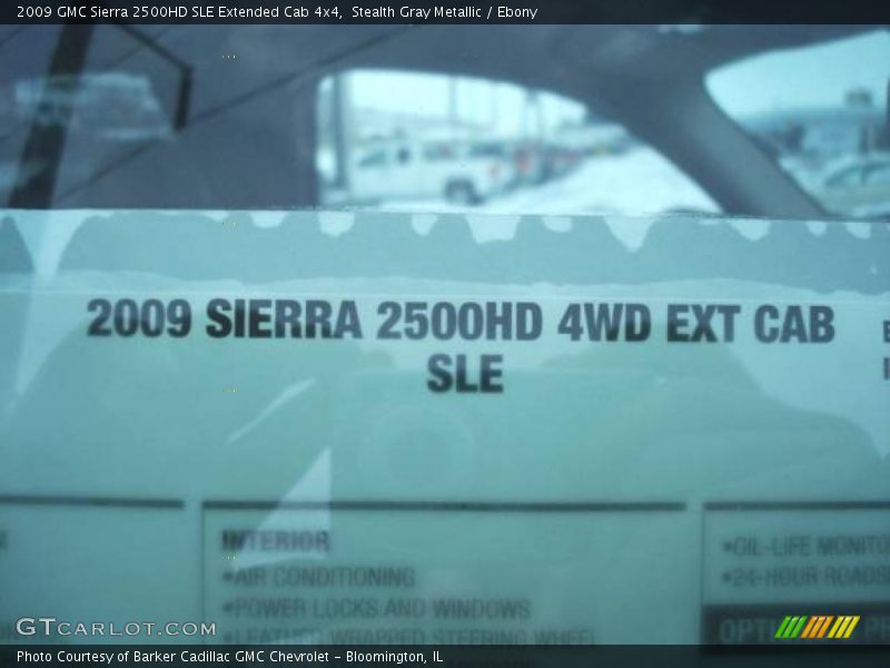 Stealth Gray Metallic / Ebony 2009 GMC Sierra 2500HD SLE Extended Cab 4x4