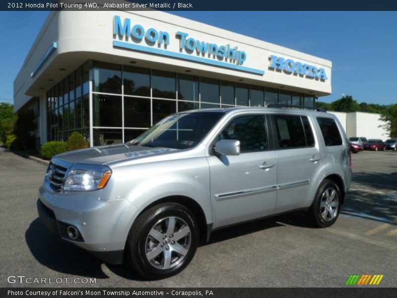 Alabaster Silver Metallic / Black 2012 Honda Pilot Touring 4WD