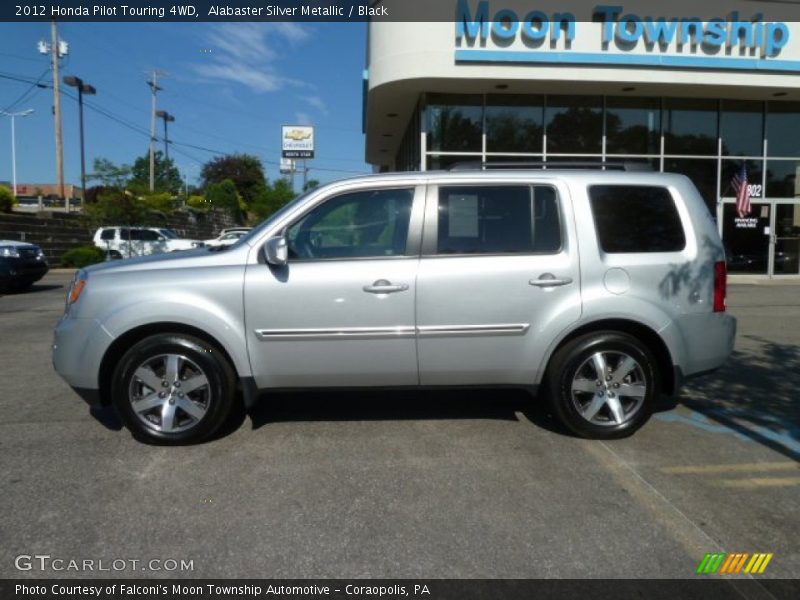 Alabaster Silver Metallic / Black 2012 Honda Pilot Touring 4WD