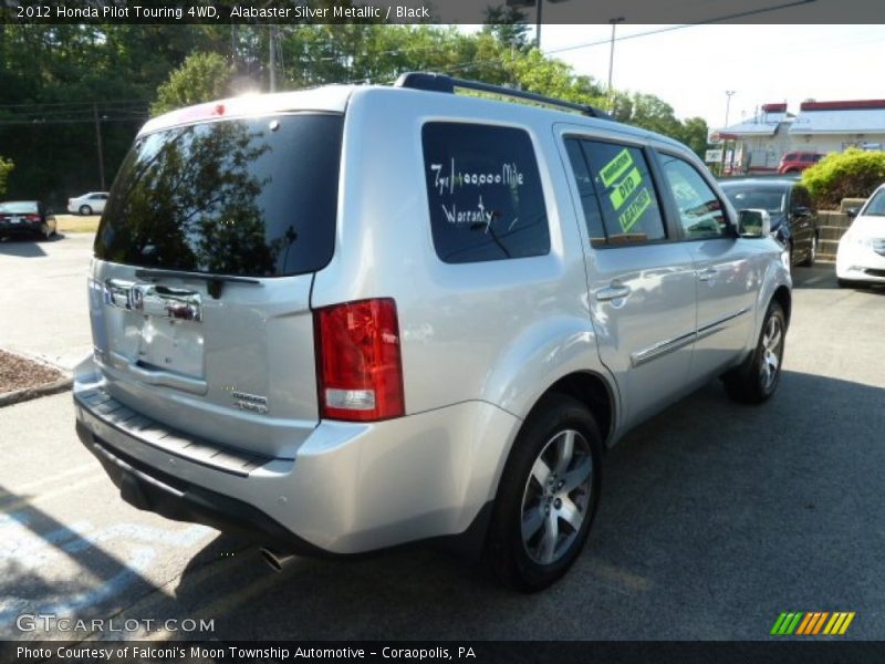 Alabaster Silver Metallic / Black 2012 Honda Pilot Touring 4WD