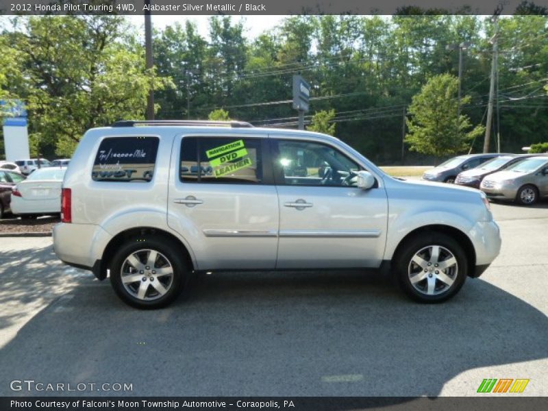 Alabaster Silver Metallic / Black 2012 Honda Pilot Touring 4WD