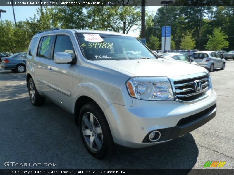 Alabaster Silver Metallic / Black 2012 Honda Pilot Touring 4WD