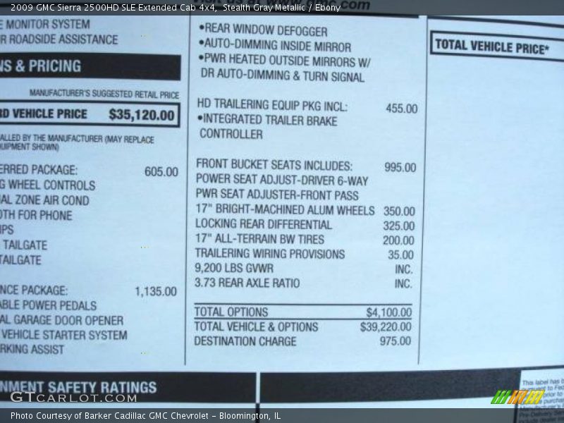 Stealth Gray Metallic / Ebony 2009 GMC Sierra 2500HD SLE Extended Cab 4x4