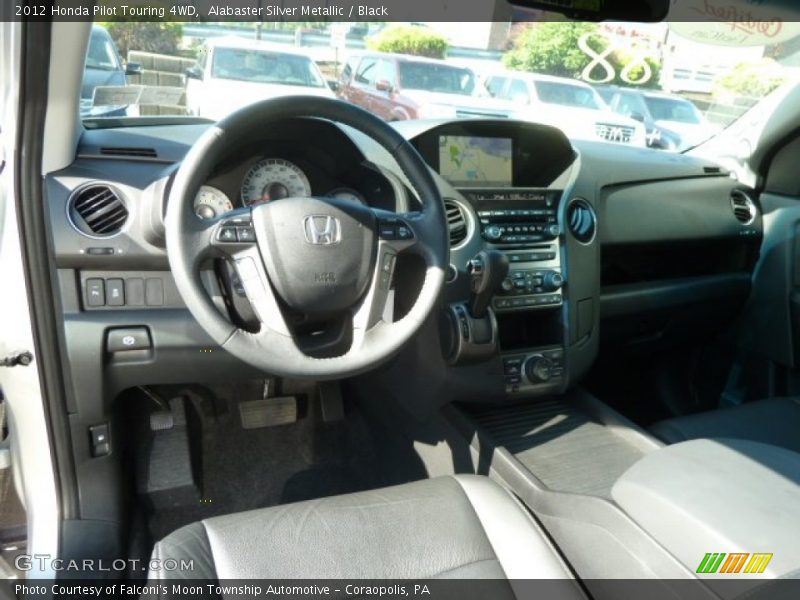 Alabaster Silver Metallic / Black 2012 Honda Pilot Touring 4WD