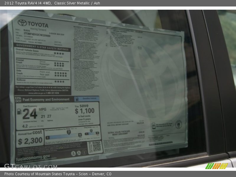 Classic Silver Metallic / Ash 2012 Toyota RAV4 I4 4WD