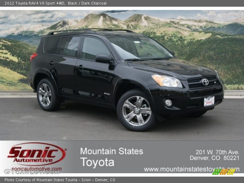 Black / Dark Charcoal 2012 Toyota RAV4 V6 Sport 4WD