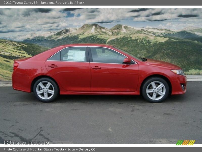 Barcelona Red Metallic / Black 2012 Toyota Camry SE