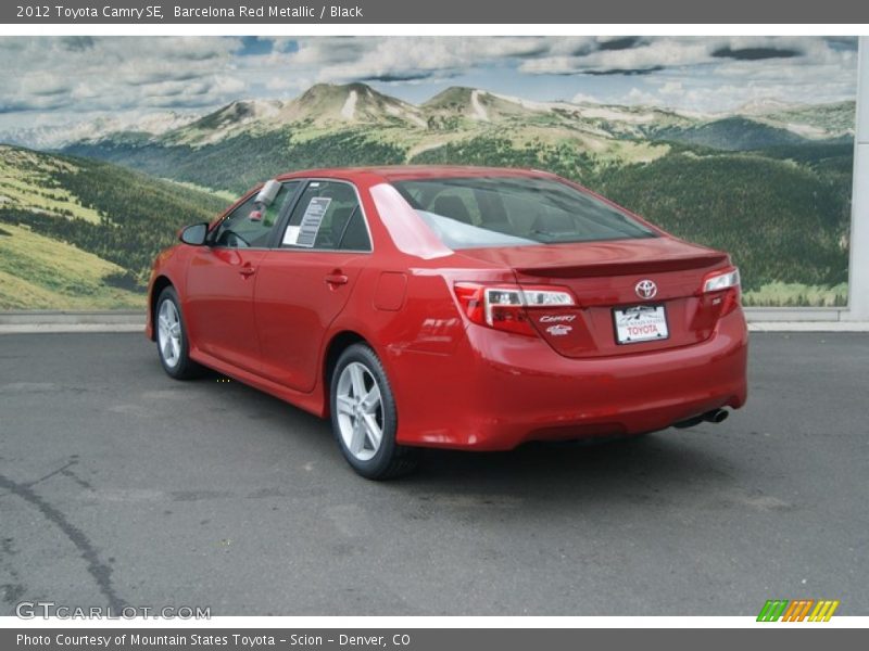 Barcelona Red Metallic / Black 2012 Toyota Camry SE