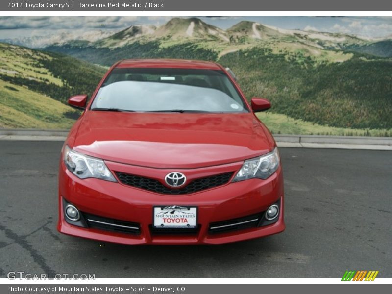 Barcelona Red Metallic / Black 2012 Toyota Camry SE