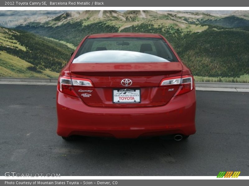 Barcelona Red Metallic / Black 2012 Toyota Camry SE