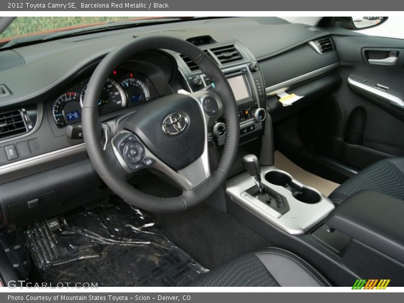 Barcelona Red Metallic / Black 2012 Toyota Camry SE