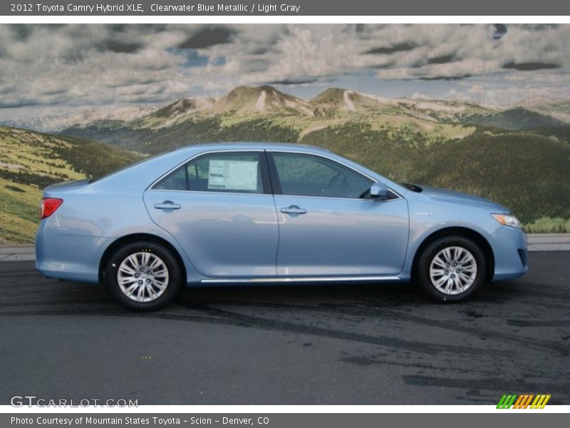 Clearwater Blue Metallic / Light Gray 2012 Toyota Camry Hybrid XLE