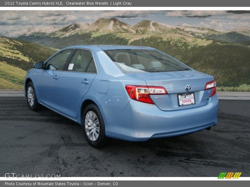 Clearwater Blue Metallic / Light Gray 2012 Toyota Camry Hybrid XLE