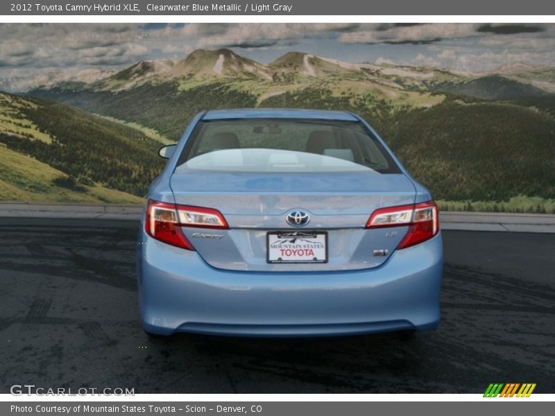 Clearwater Blue Metallic / Light Gray 2012 Toyota Camry Hybrid XLE