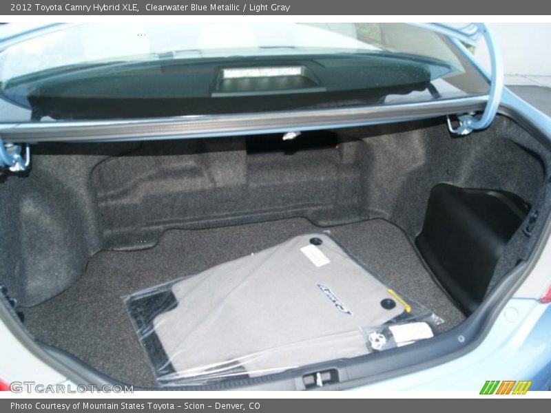 Clearwater Blue Metallic / Light Gray 2012 Toyota Camry Hybrid XLE