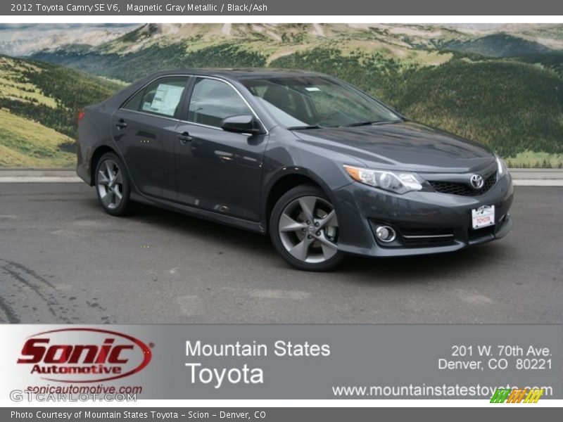 Magnetic Gray Metallic / Black/Ash 2012 Toyota Camry SE V6