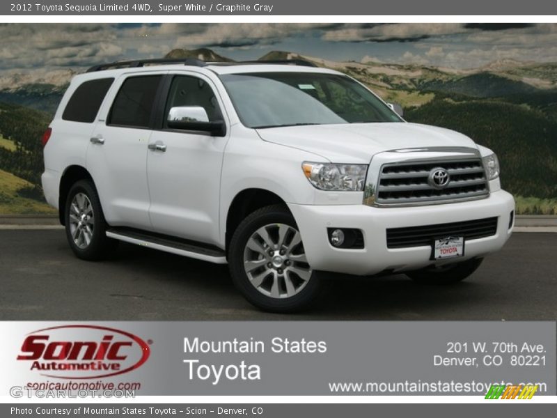 Super White / Graphite Gray 2012 Toyota Sequoia Limited 4WD