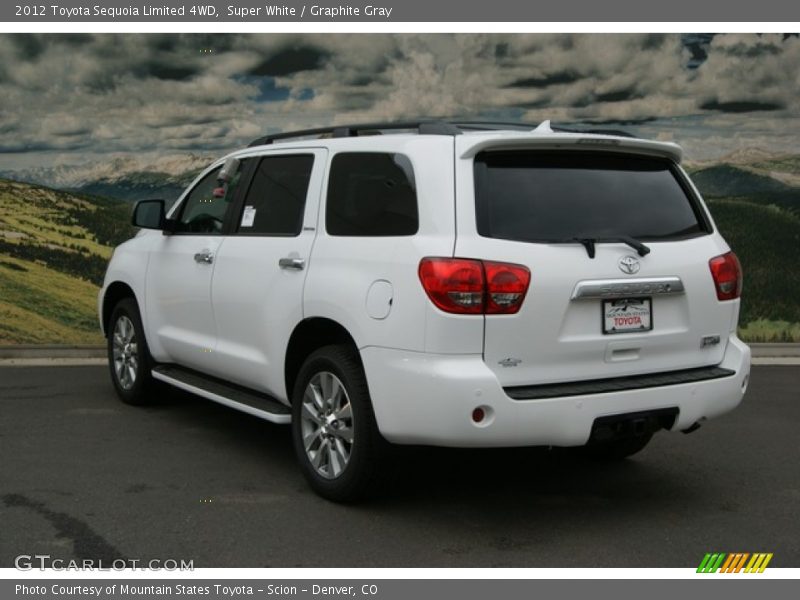 Super White / Graphite Gray 2012 Toyota Sequoia Limited 4WD