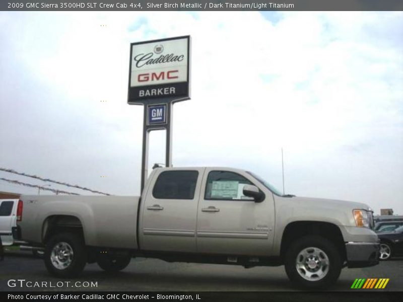 Silver Birch Metallic / Dark Titanium/Light Titanium 2009 GMC Sierra 3500HD SLT Crew Cab 4x4