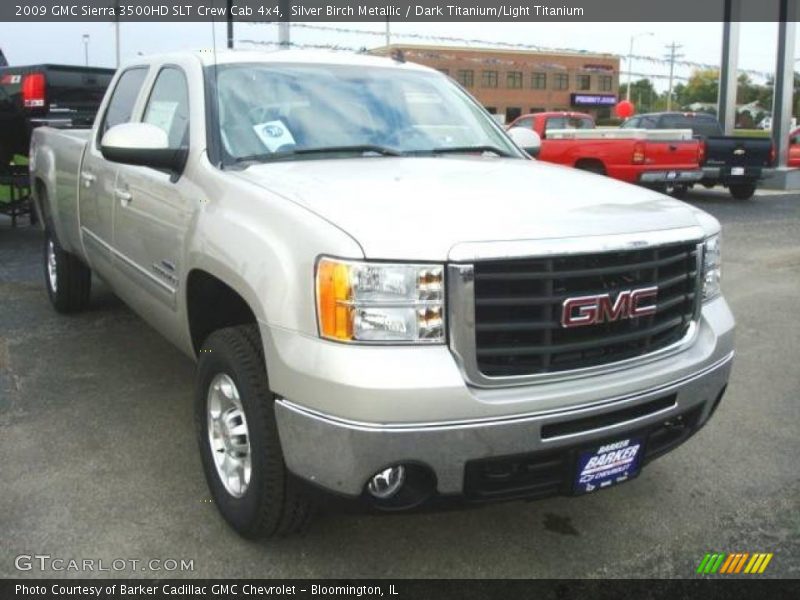 Silver Birch Metallic / Dark Titanium/Light Titanium 2009 GMC Sierra 3500HD SLT Crew Cab 4x4