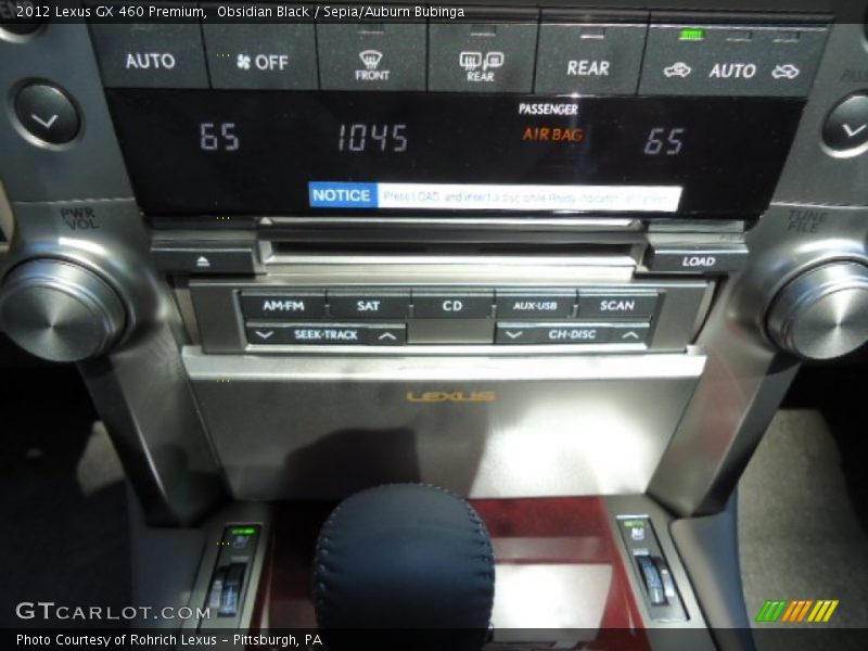 Obsidian Black / Sepia/Auburn Bubinga 2012 Lexus GX 460 Premium
