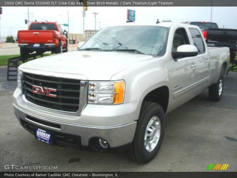 Silver Birch Metallic / Dark Titanium/Light Titanium 2009 GMC Sierra 3500HD SLT Crew Cab 4x4