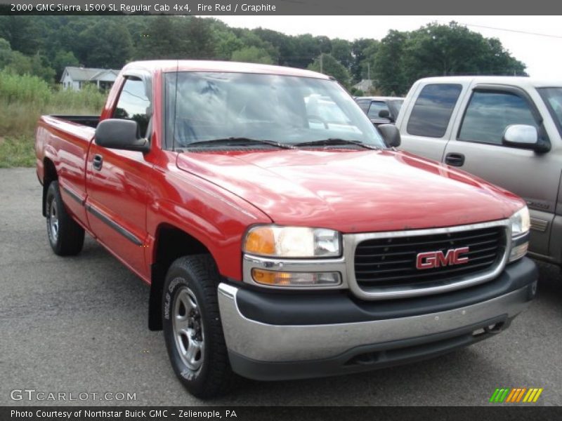 Fire Red / Graphite 2000 GMC Sierra 1500 SL Regular Cab 4x4