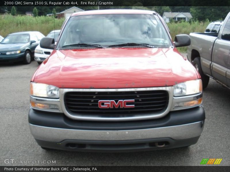 Fire Red / Graphite 2000 GMC Sierra 1500 SL Regular Cab 4x4