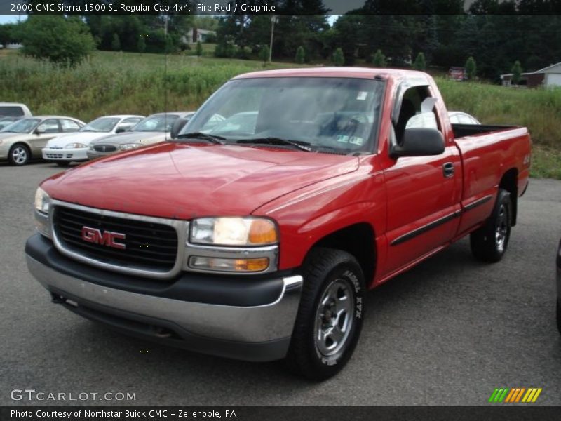 Fire Red / Graphite 2000 GMC Sierra 1500 SL Regular Cab 4x4