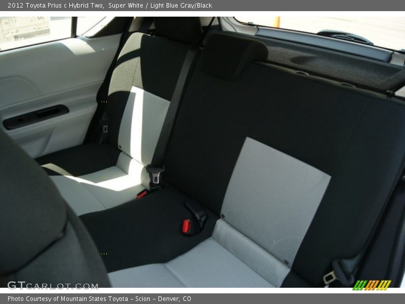 Super White / Light Blue Gray/Black 2012 Toyota Prius c Hybrid Two