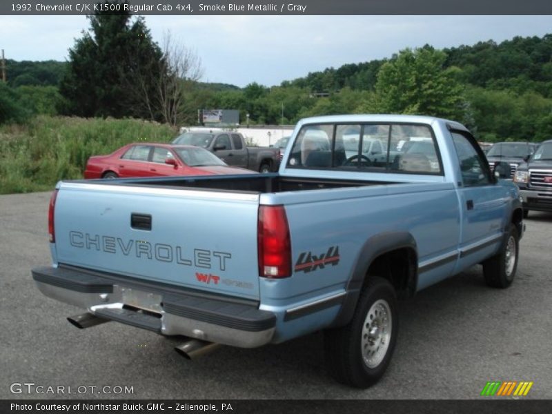 Smoke Blue Metallic / Gray 1992 Chevrolet C/K K1500 Regular Cab 4x4