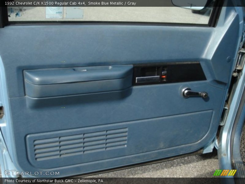 Smoke Blue Metallic / Gray 1992 Chevrolet C/K K1500 Regular Cab 4x4