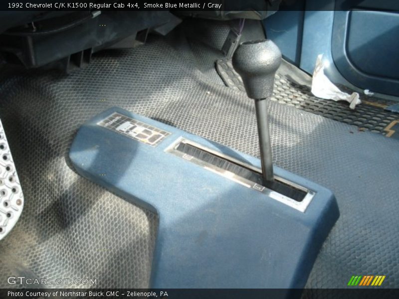 Smoke Blue Metallic / Gray 1992 Chevrolet C/K K1500 Regular Cab 4x4