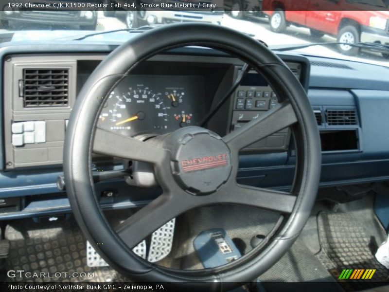 Smoke Blue Metallic / Gray 1992 Chevrolet C/K K1500 Regular Cab 4x4