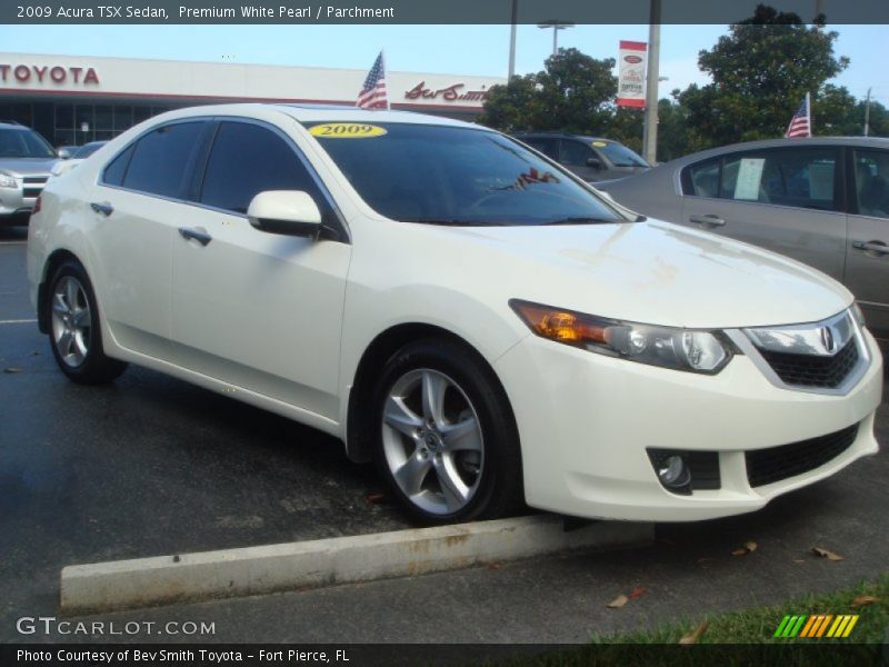 Premium White Pearl / Parchment 2009 Acura TSX Sedan