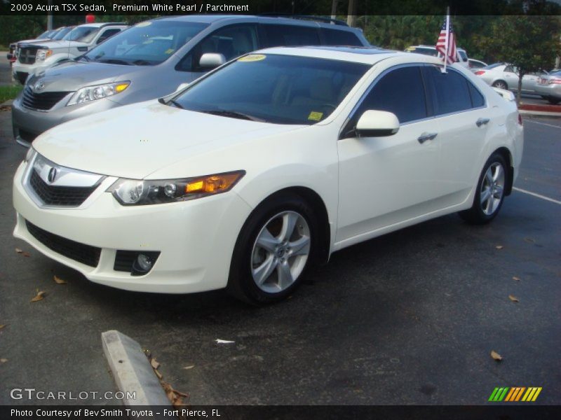 Premium White Pearl / Parchment 2009 Acura TSX Sedan