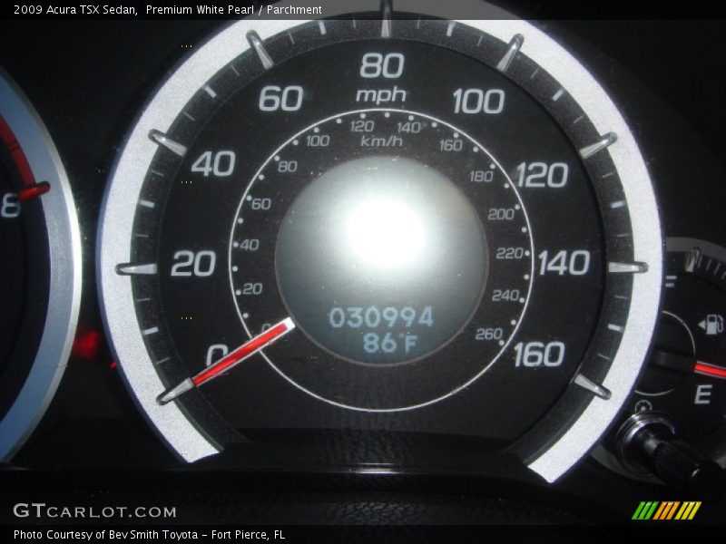 Premium White Pearl / Parchment 2009 Acura TSX Sedan