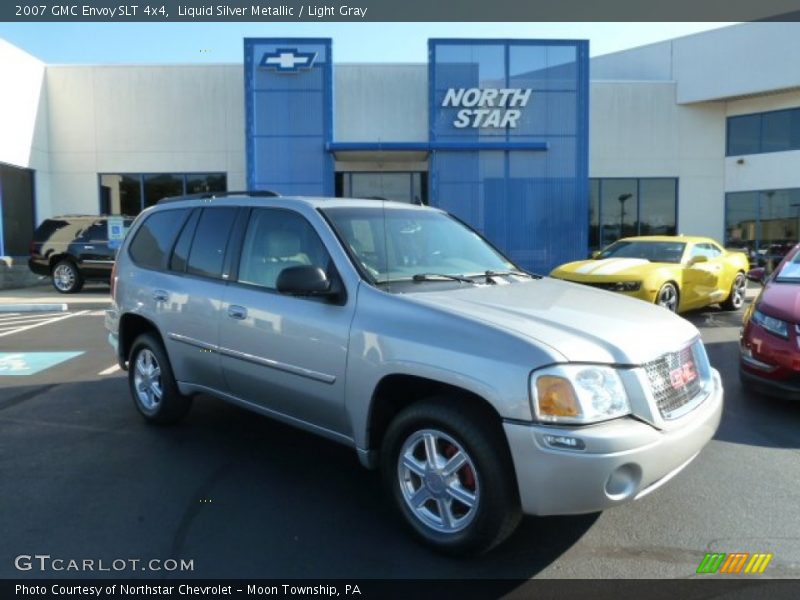 Liquid Silver Metallic / Light Gray 2007 GMC Envoy SLT 4x4
