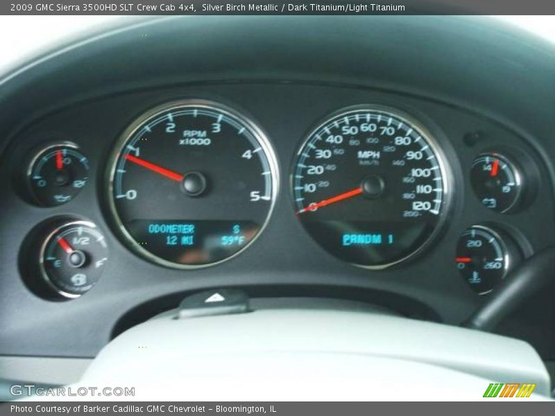 Silver Birch Metallic / Dark Titanium/Light Titanium 2009 GMC Sierra 3500HD SLT Crew Cab 4x4