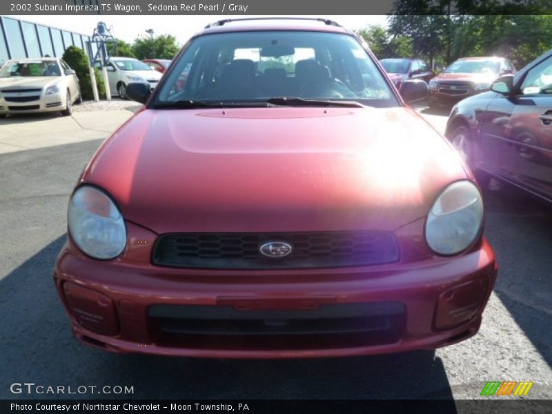 Sedona Red Pearl / Gray 2002 Subaru Impreza TS Wagon