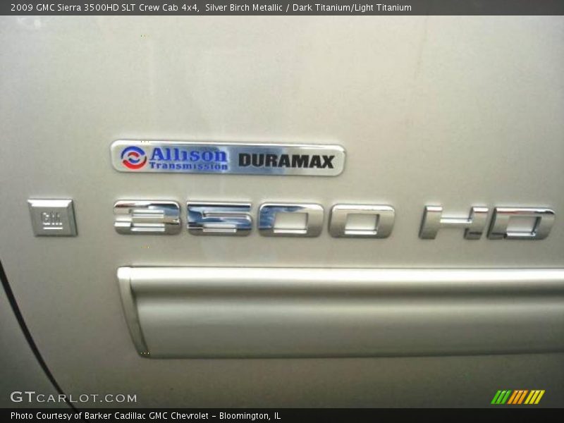 Silver Birch Metallic / Dark Titanium/Light Titanium 2009 GMC Sierra 3500HD SLT Crew Cab 4x4