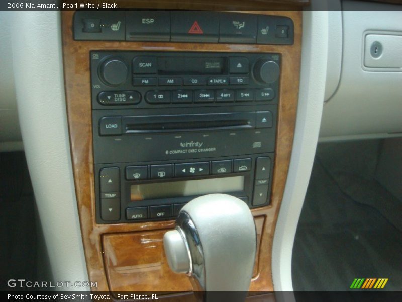 Pearl White / Black 2006 Kia Amanti