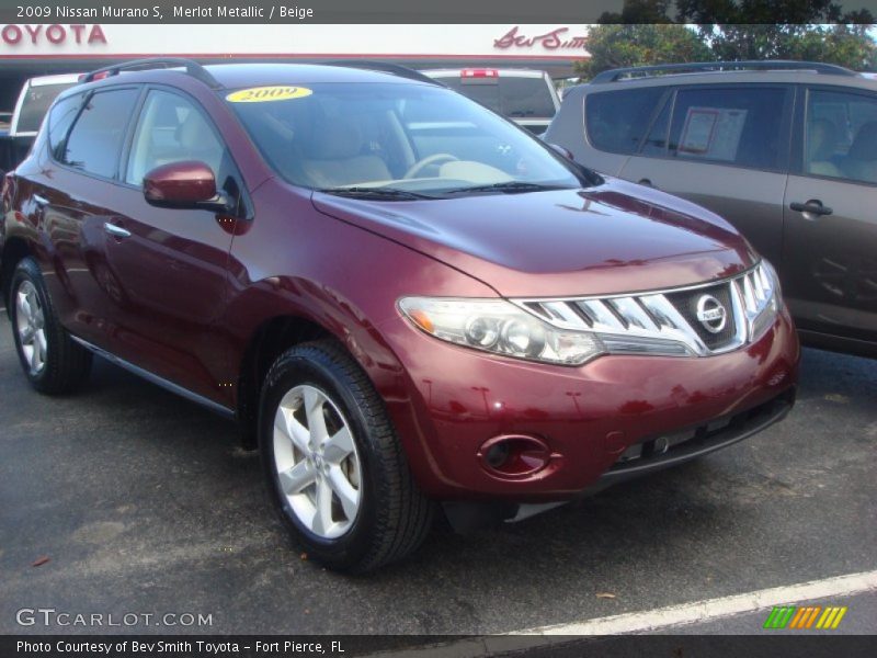 Merlot Metallic / Beige 2009 Nissan Murano S