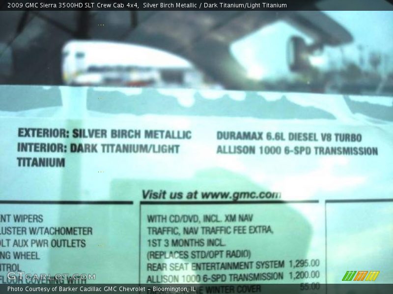Silver Birch Metallic / Dark Titanium/Light Titanium 2009 GMC Sierra 3500HD SLT Crew Cab 4x4