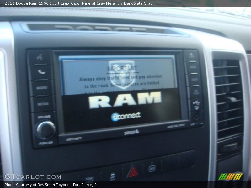 Mineral Gray Metallic / Dark Slate Gray 2012 Dodge Ram 1500 Sport Crew Cab