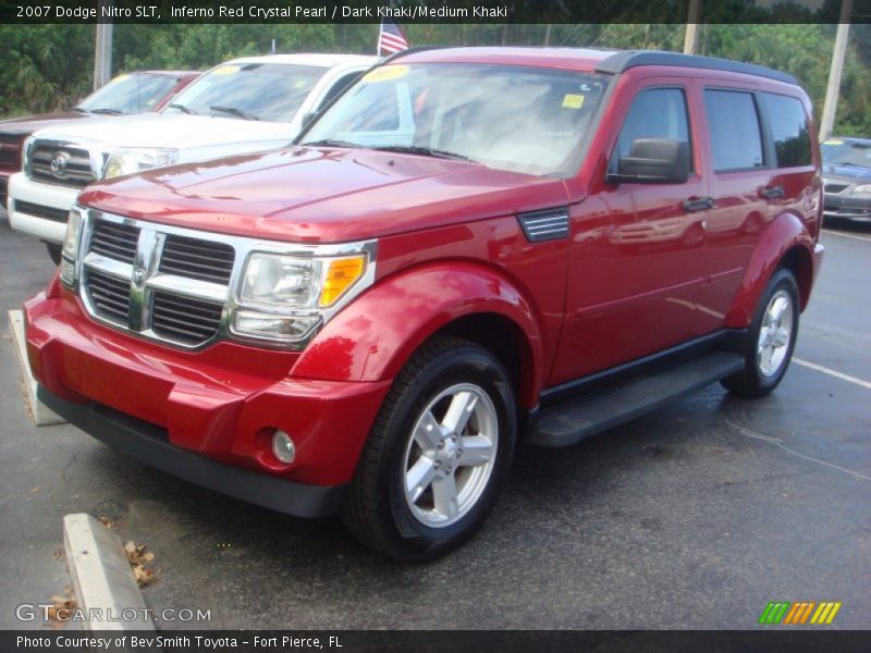 Inferno Red Crystal Pearl / Dark Khaki/Medium Khaki 2007 Dodge Nitro SLT