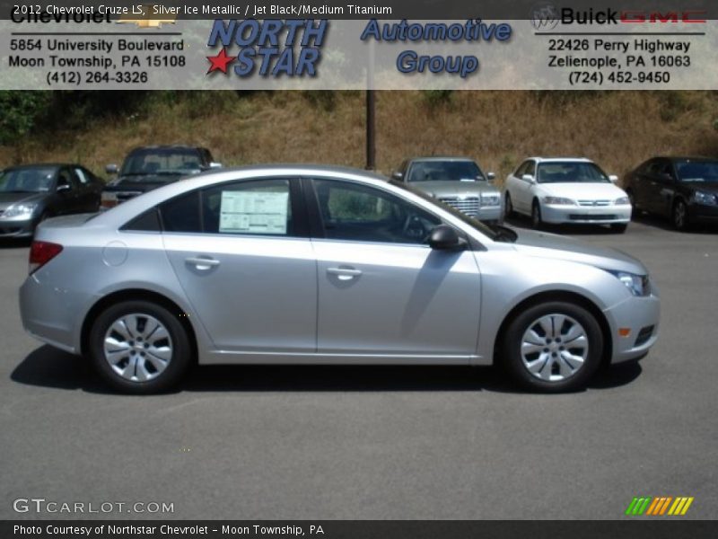 Silver Ice Metallic / Jet Black/Medium Titanium 2012 Chevrolet Cruze LS