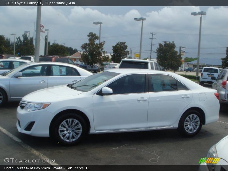 Super White / Ash 2012 Toyota Camry LE