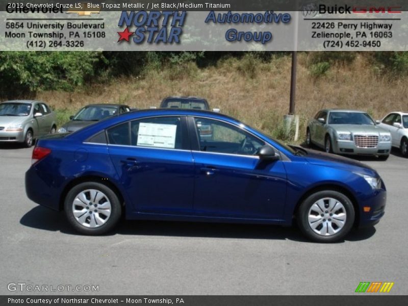 Blue Topaz Metallic / Jet Black/Medium Titanium 2012 Chevrolet Cruze LS