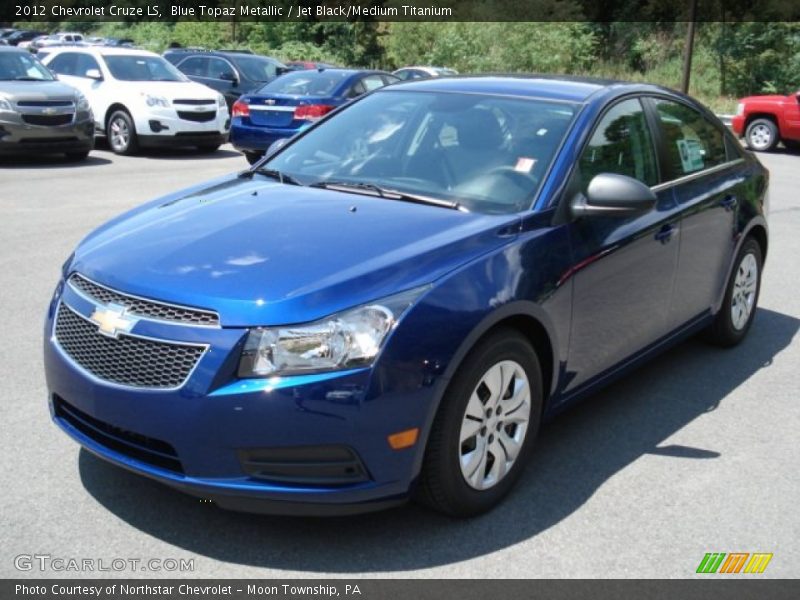 Blue Topaz Metallic / Jet Black/Medium Titanium 2012 Chevrolet Cruze LS